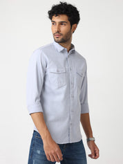 Lumberjack Bluish Grey Shirt for men 