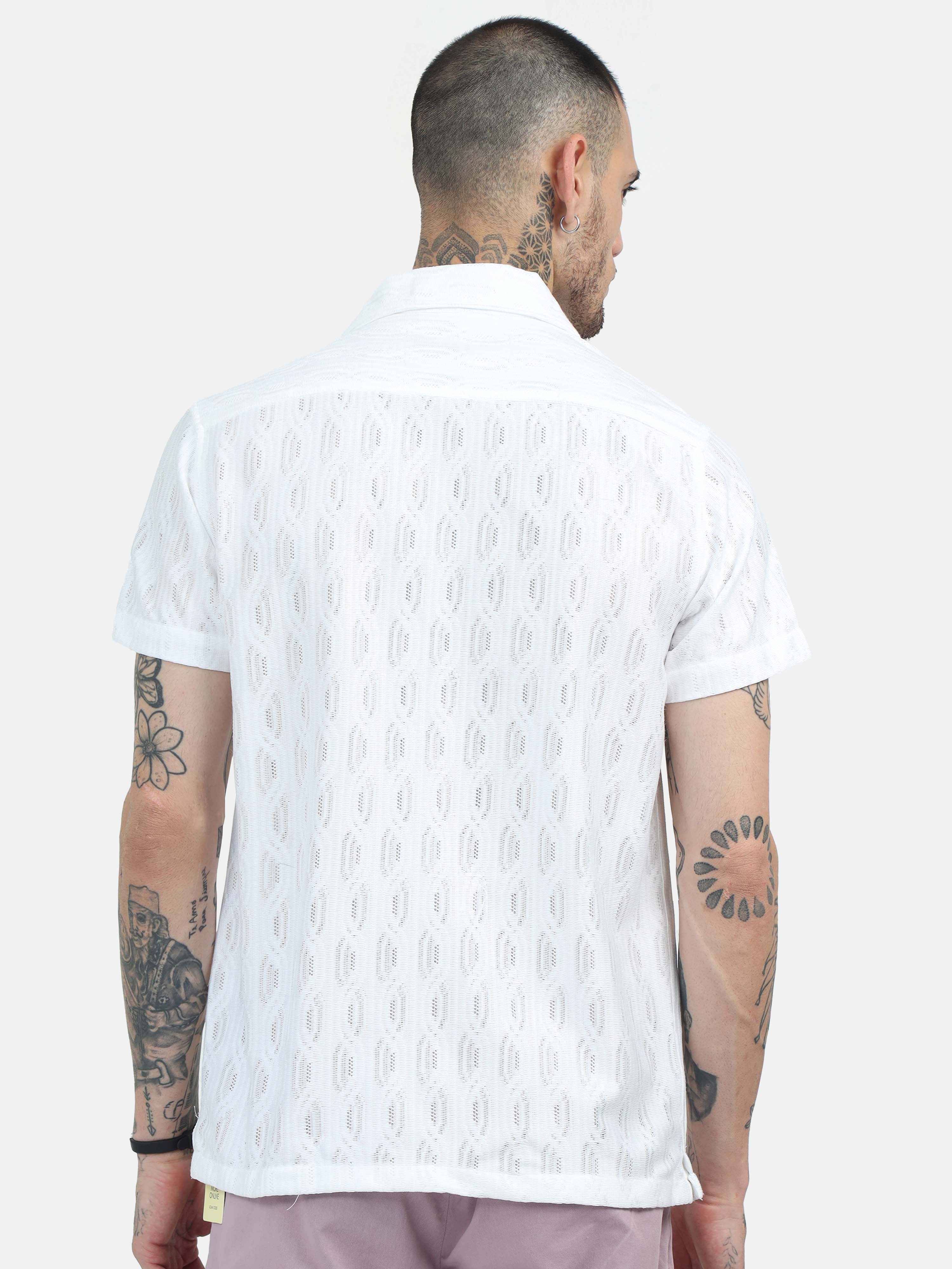 Meld Crochet White Shirt