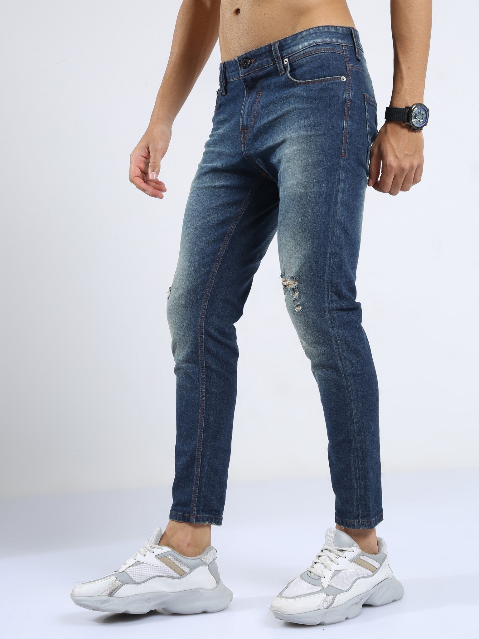 Rex Authentic Blue Skinny Jeans for Men 