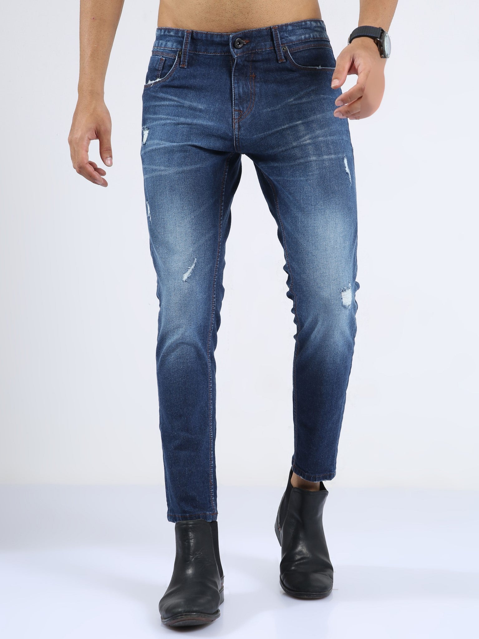 Rex Mid Blue Skinny Jeans for Men