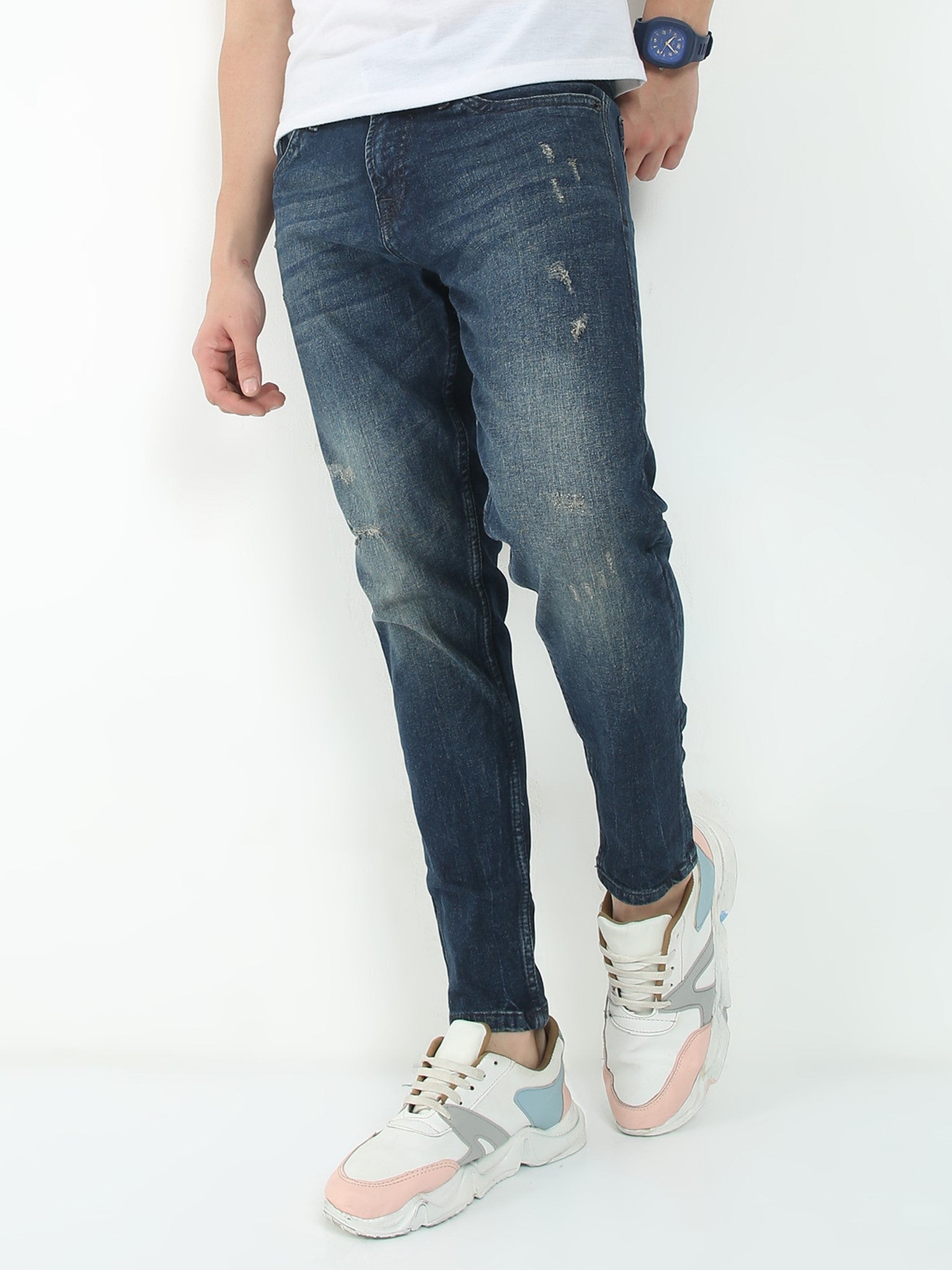 Commodore Blue Skinny Jeans for Men 