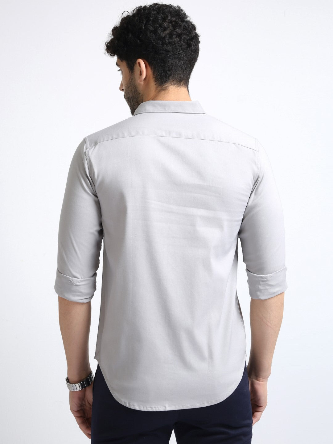 Saber Grey Stretch Slim fit Shirt