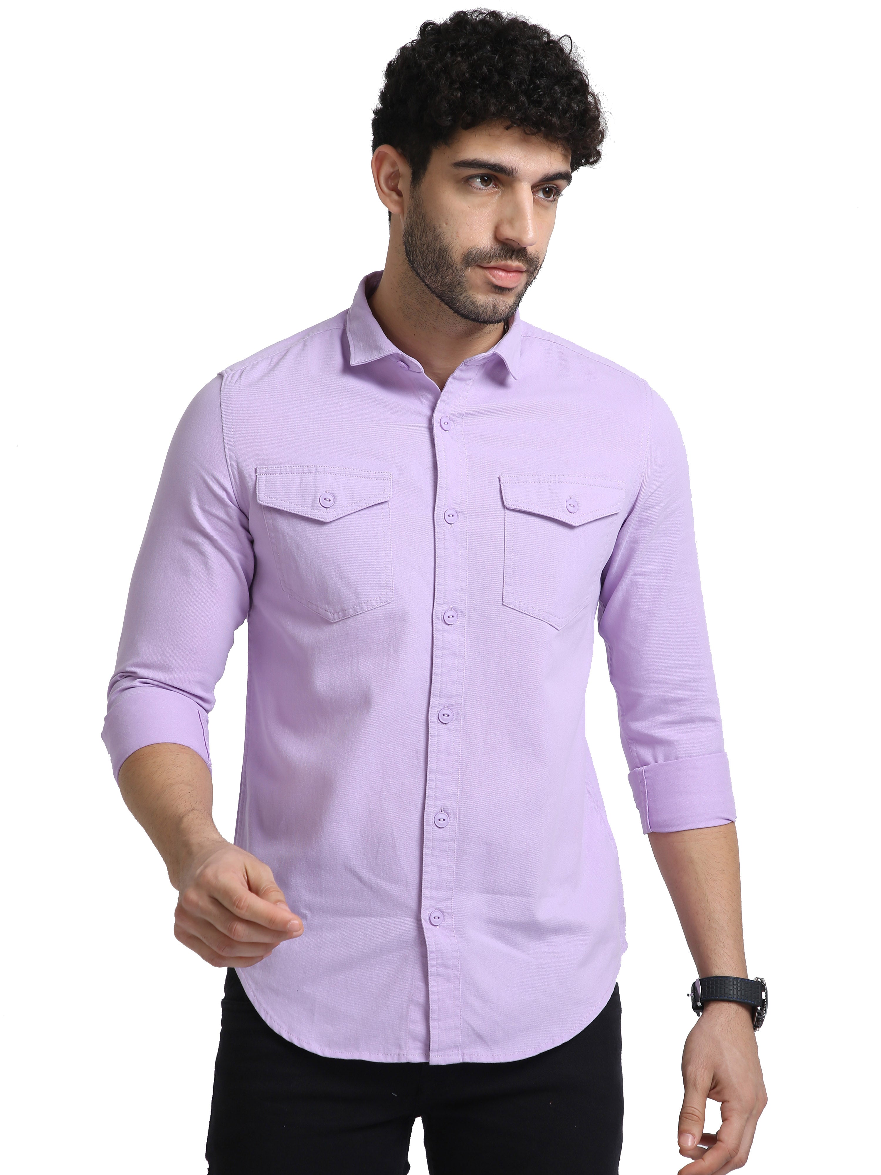 Lumberjack Lilac Slim fit Shirt for Men 
