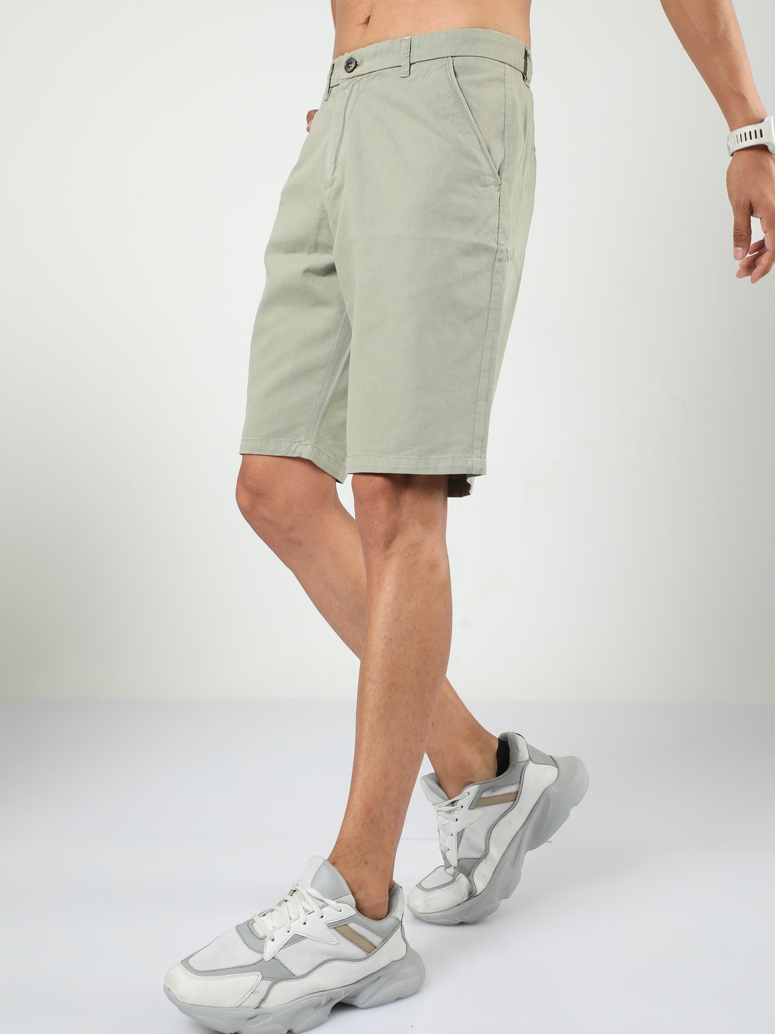 French Olive Shorts for Men