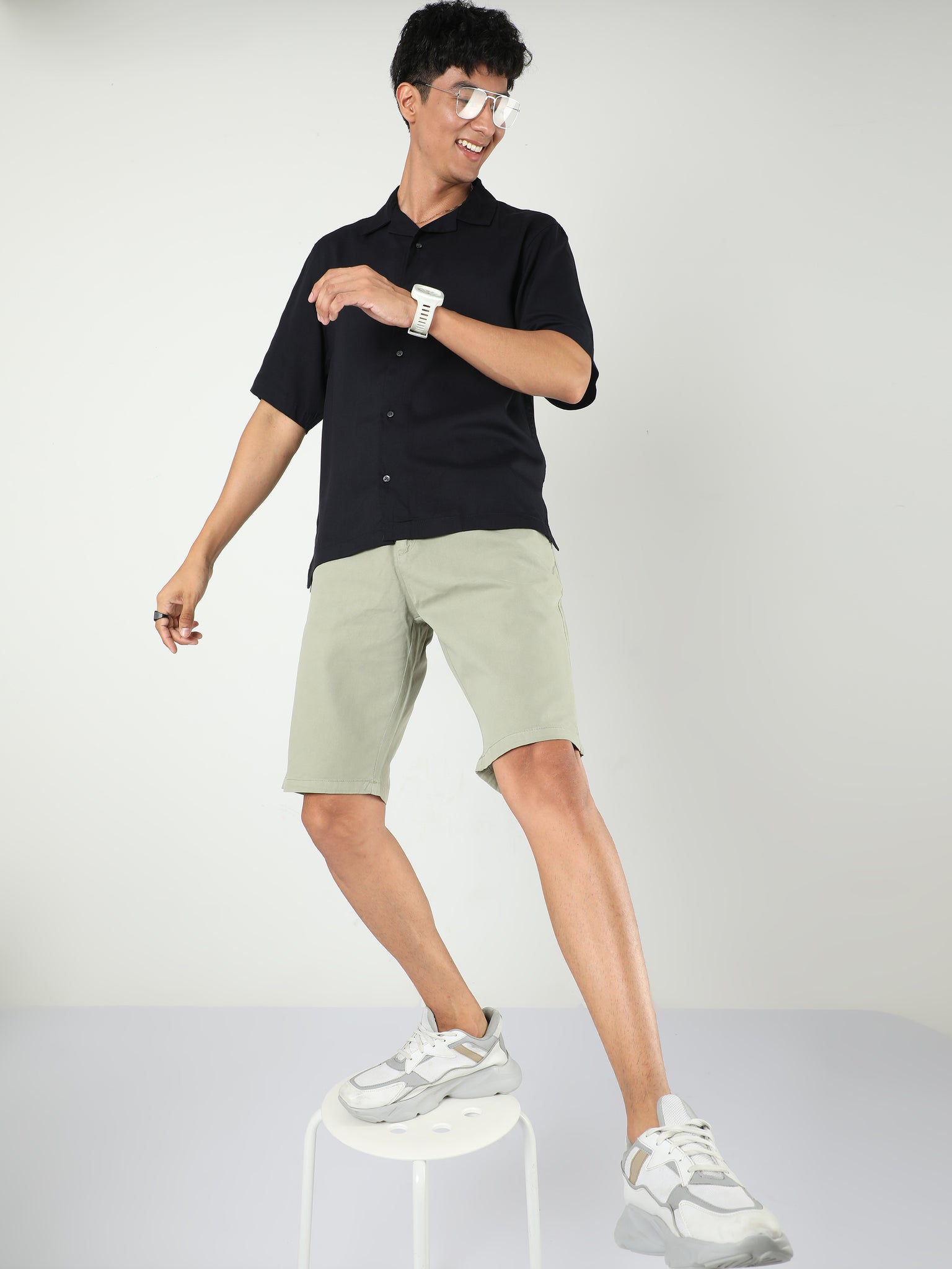 French Olive Shorts for Men