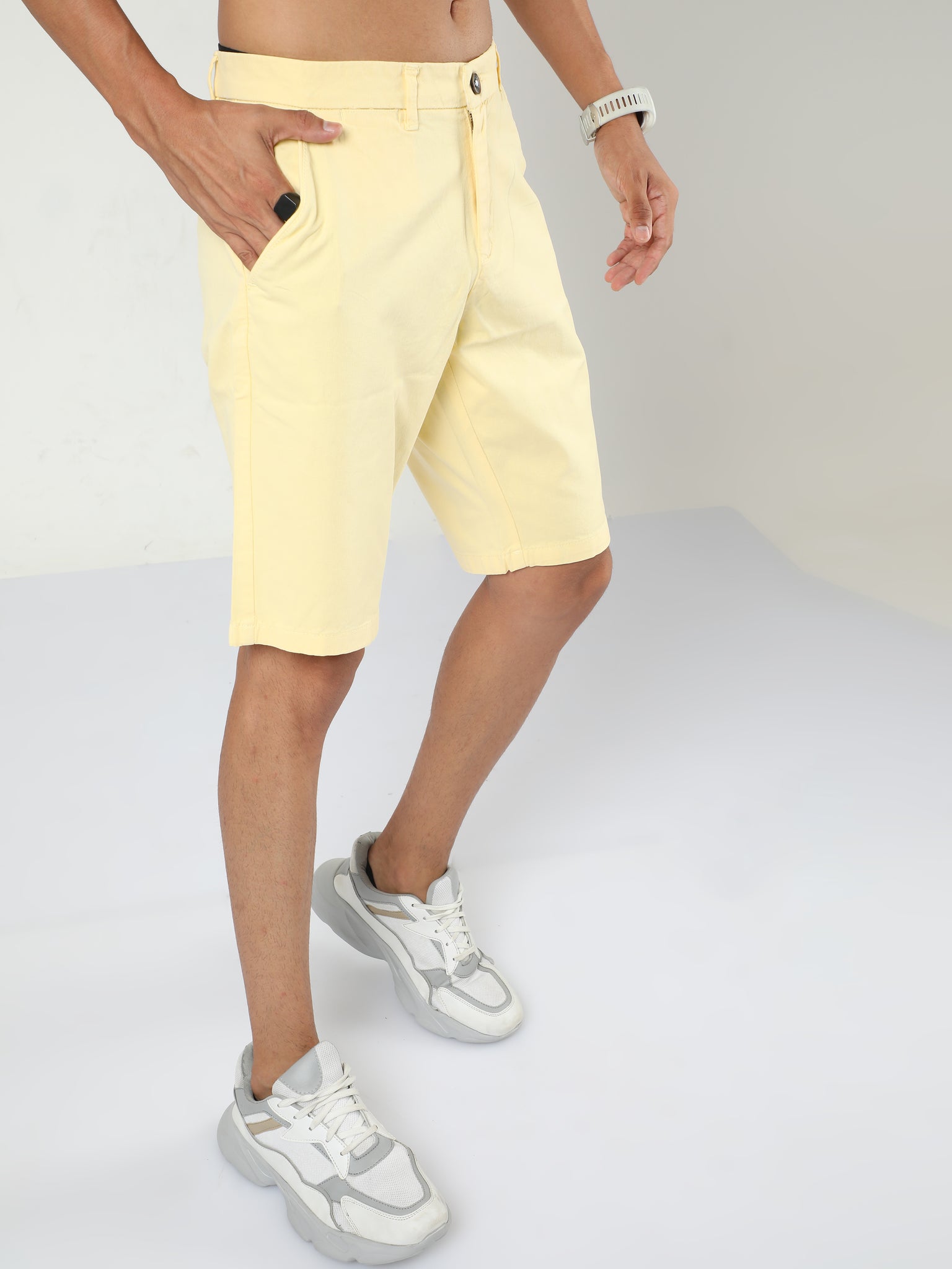 French Yellow Shorts for Men 