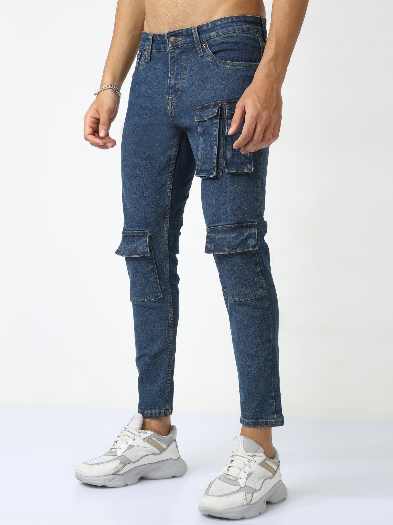 Gale Blue Cargo Jeans