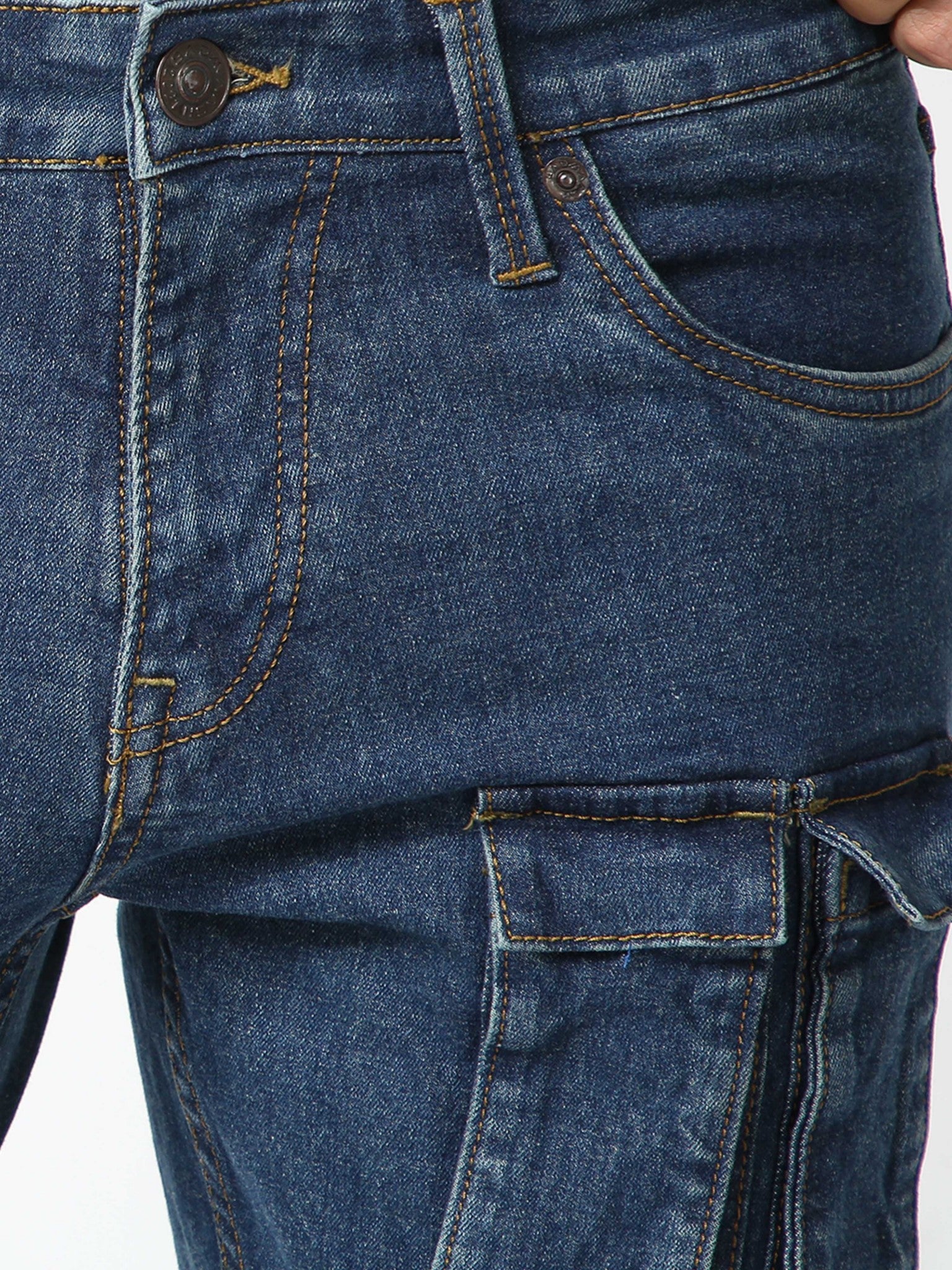 Gale Blue Cargo Jeans