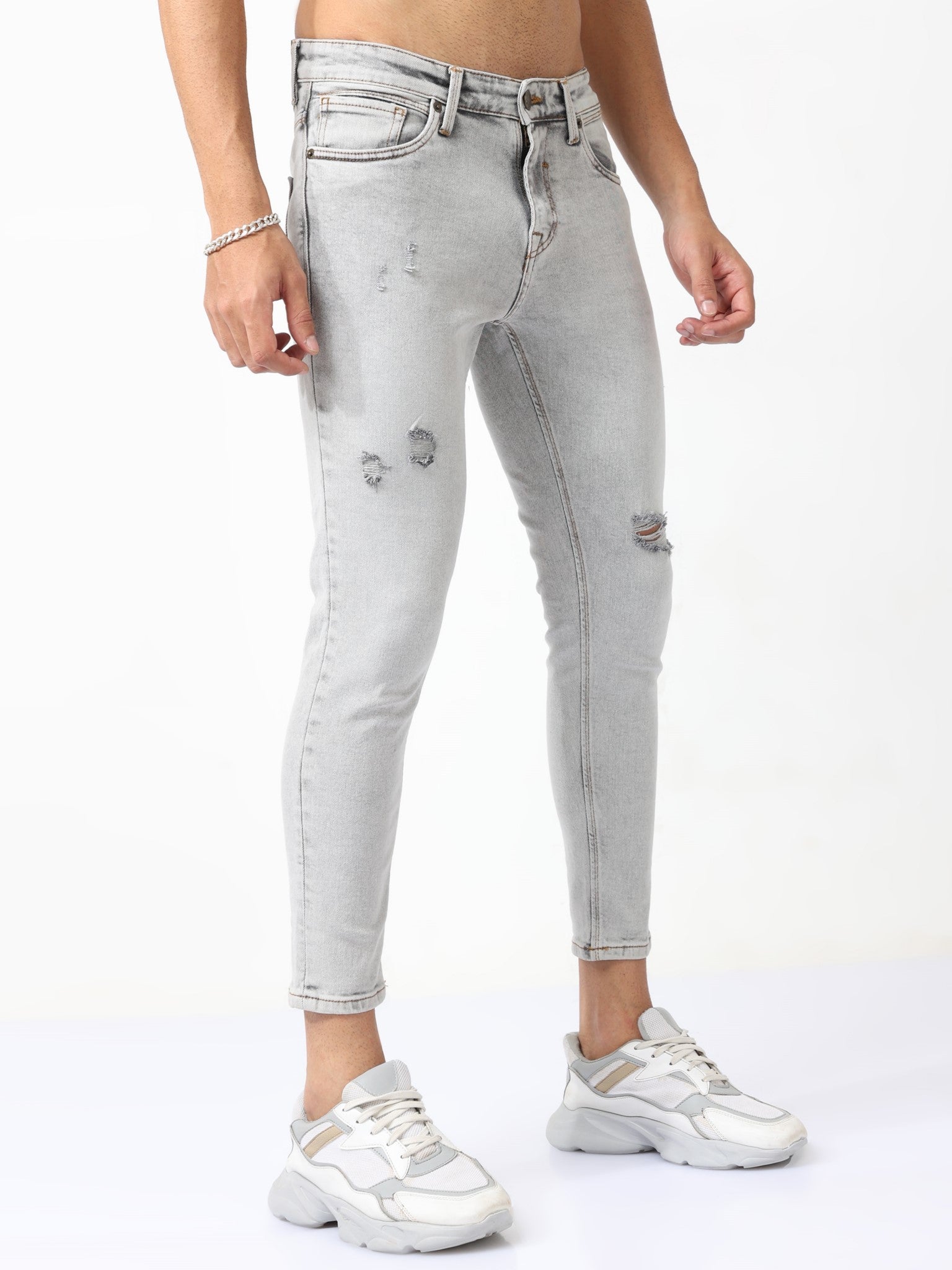 Gray Owl Skinny Jeans