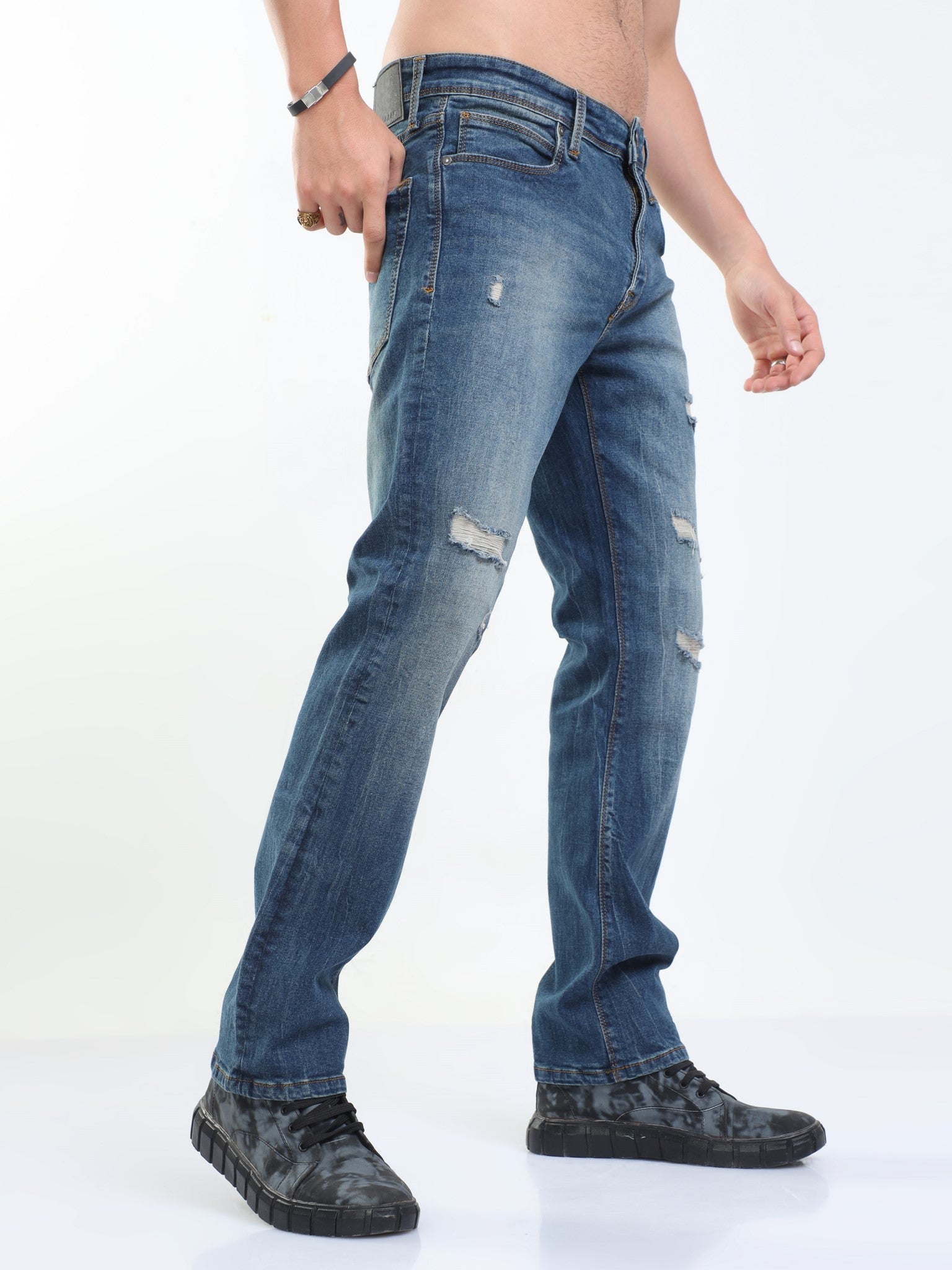Zappy Mid Blue Loose Fit Jeans