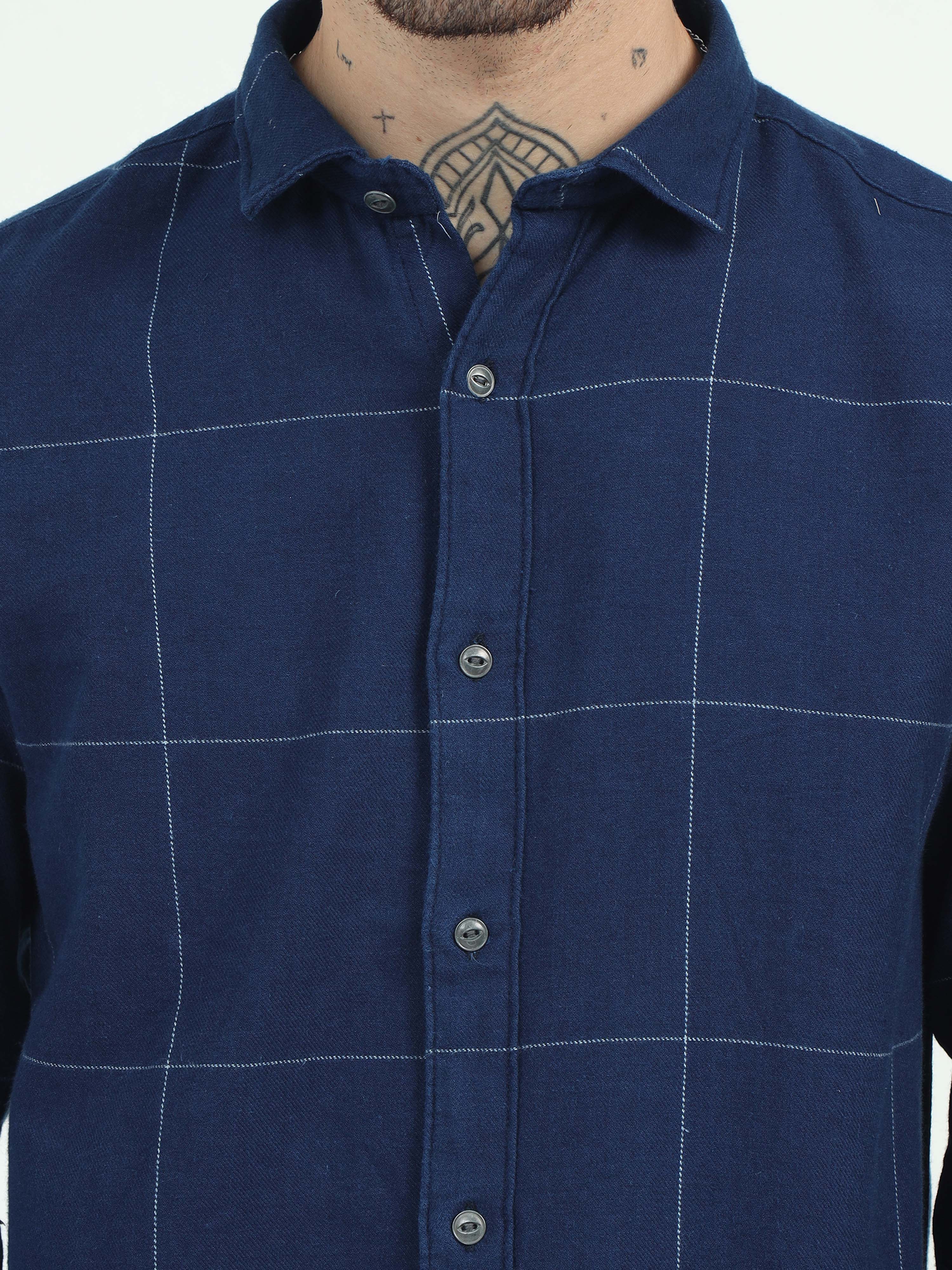 Bangalore Flannel Blue Shirt