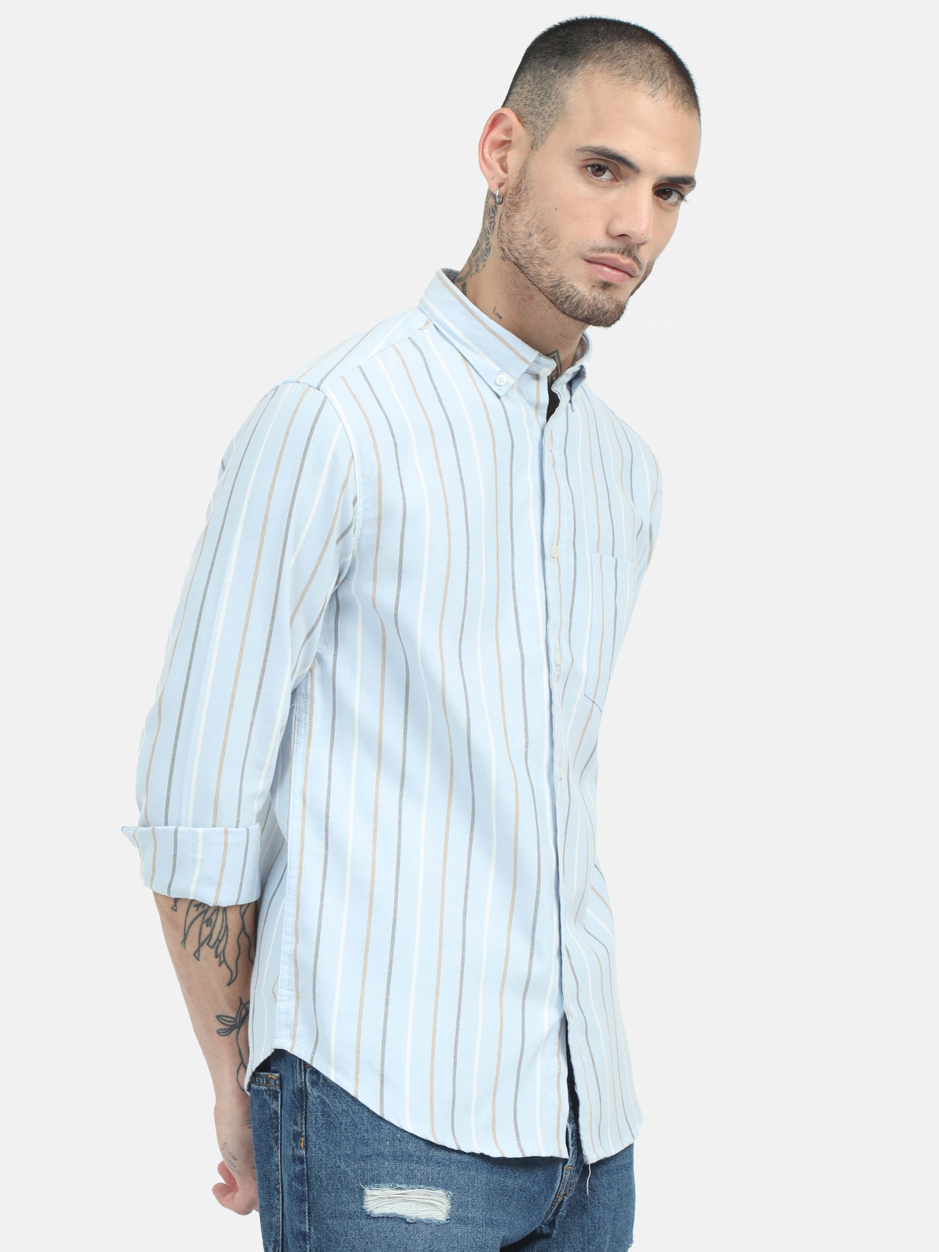 Sassy Stripe Blue Shirt