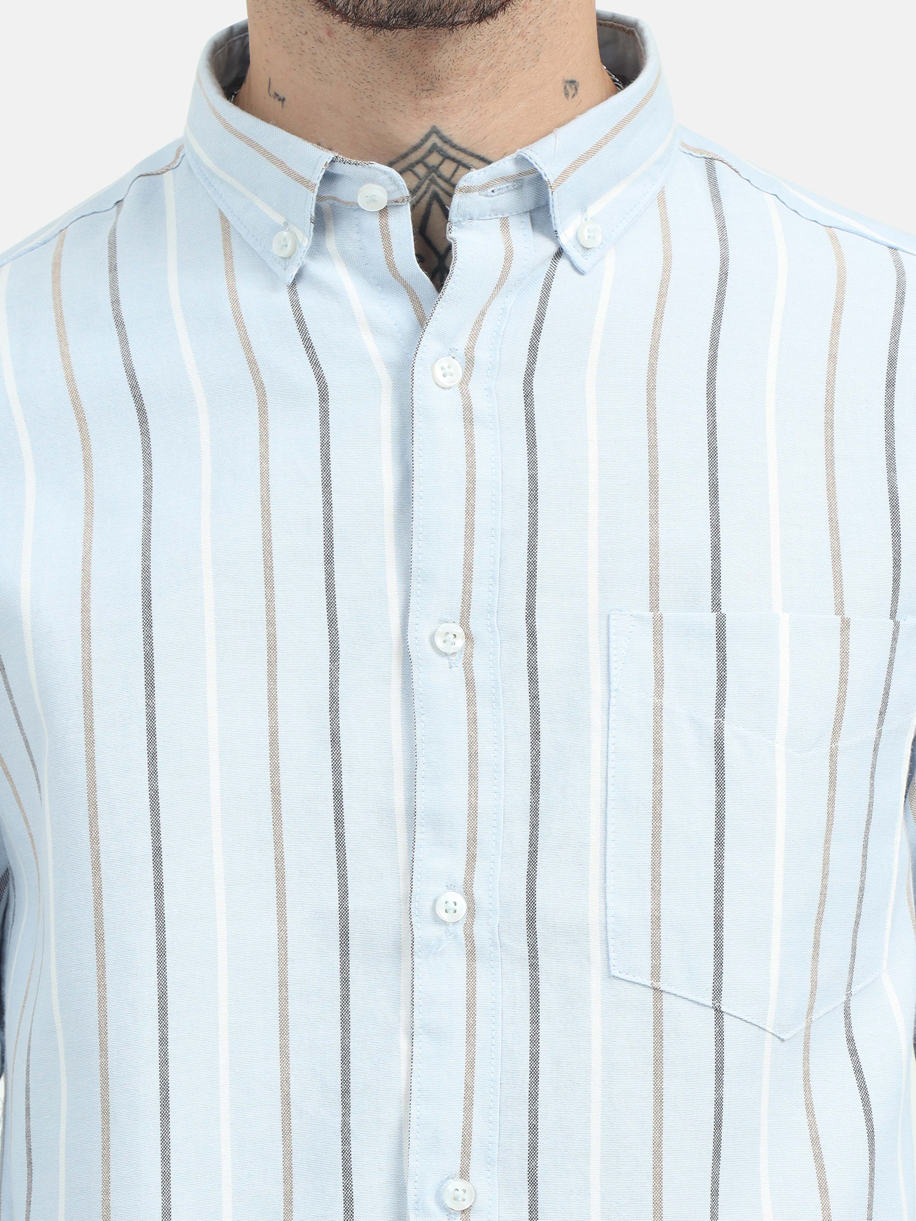 Sassy Stripe Blue Shirt