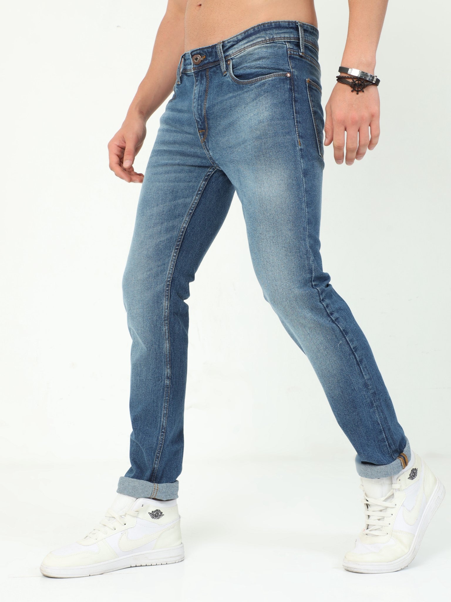 Midblue Slim Fit Jeans for Men