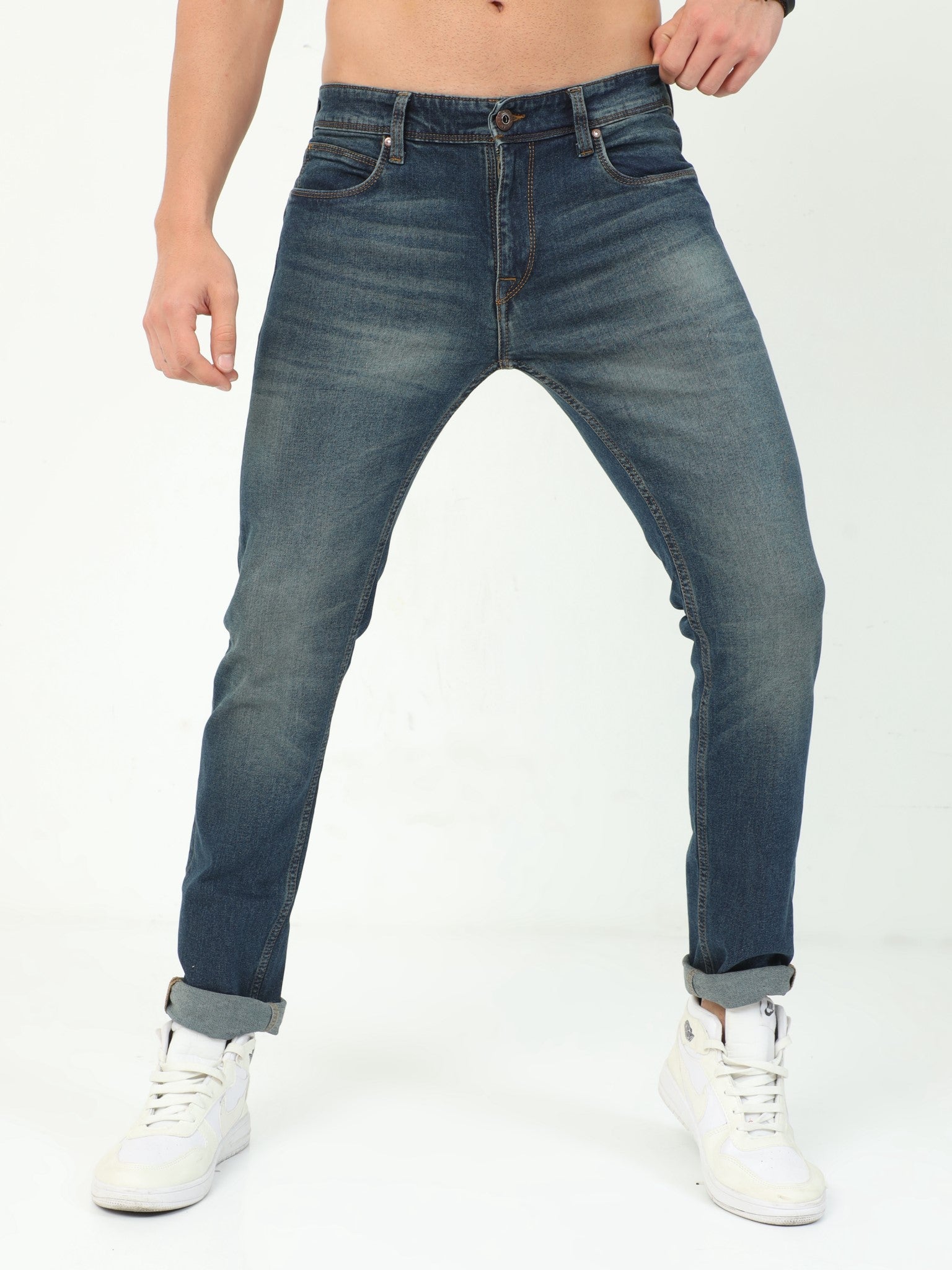 Darkblue Slim Fit Jeans for Men 
