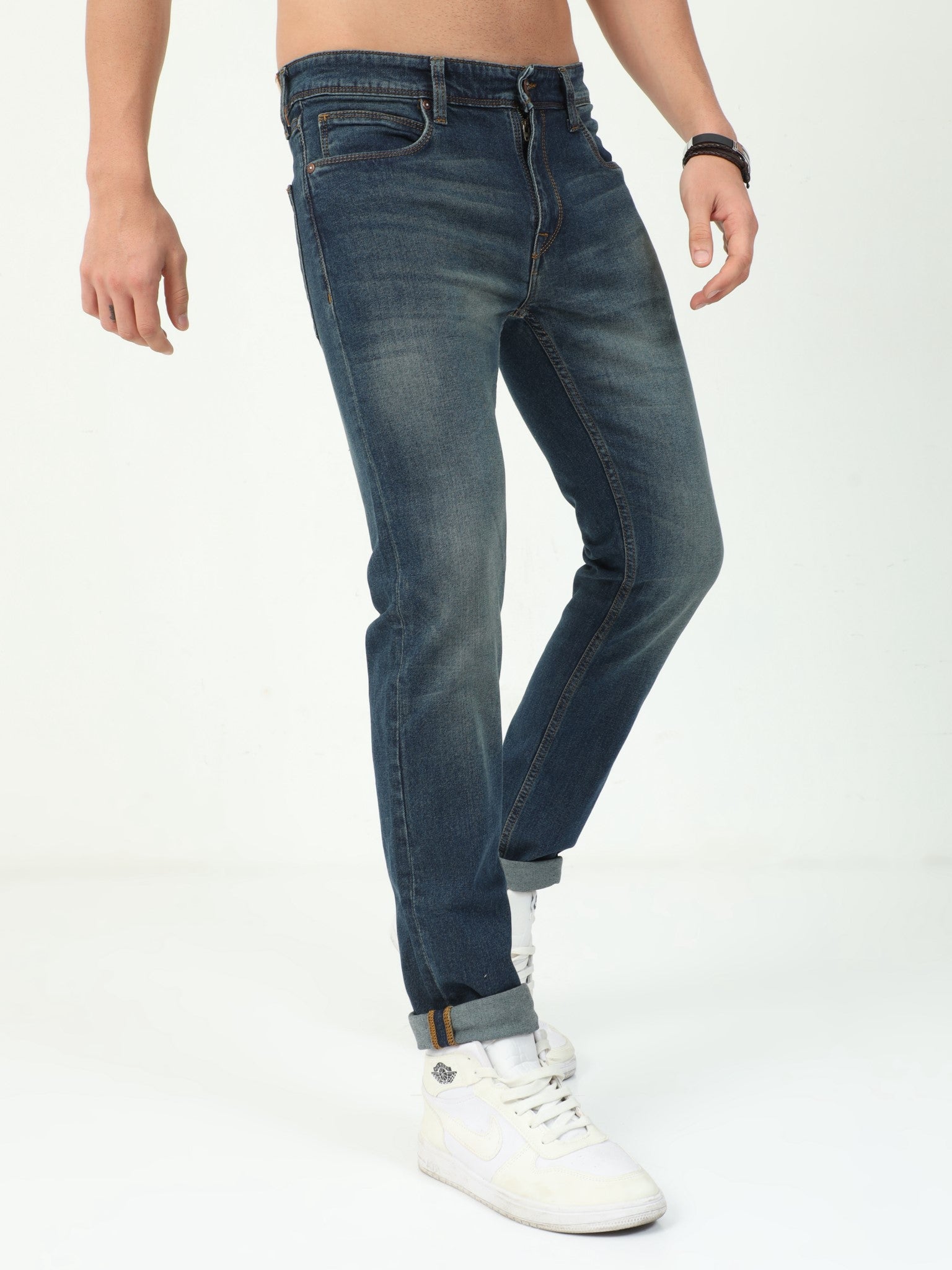 Darkblue Slim Fit Jeans for Men 