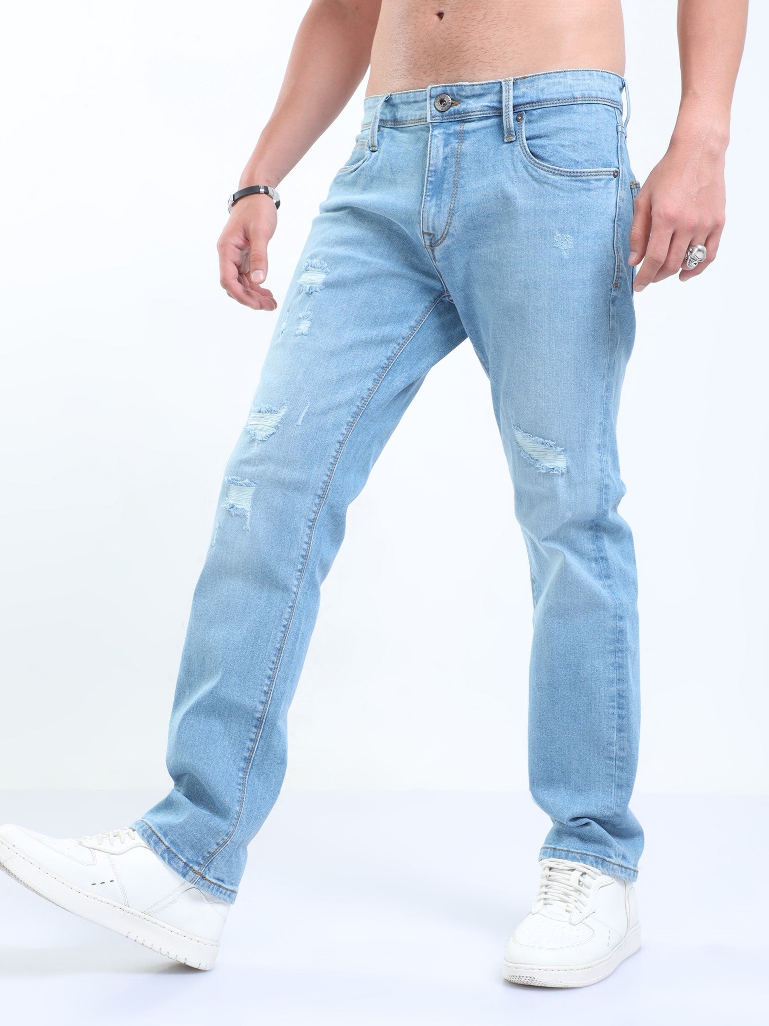 Zappy Ice Blue Loose Fit Jeans