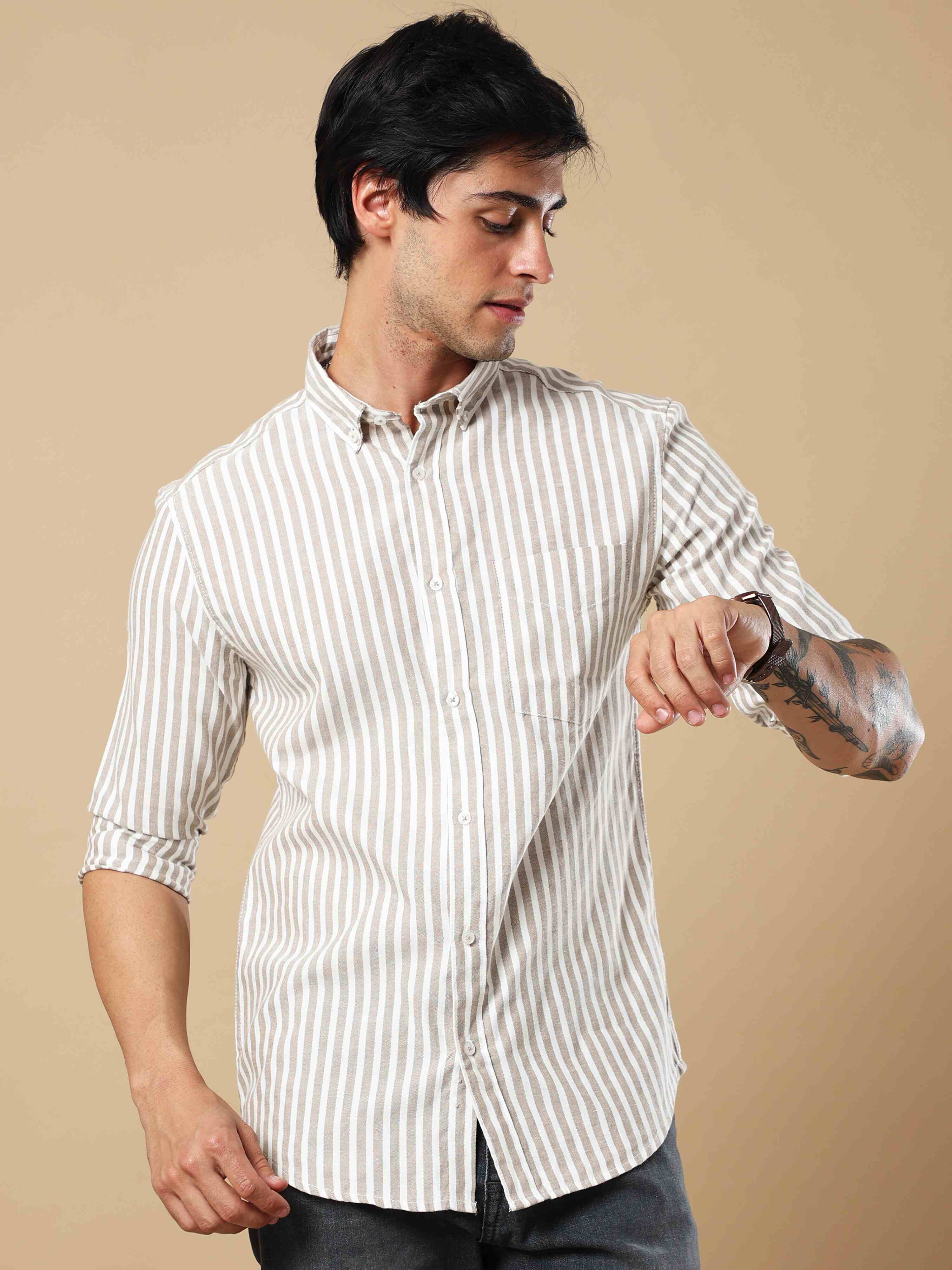 Clasico Stripe Grey Shirt
