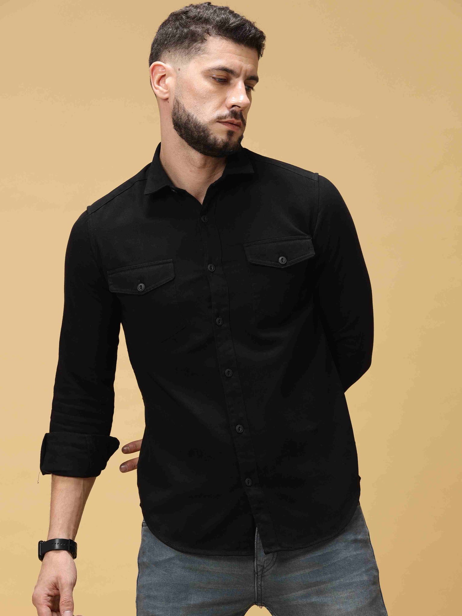 Shop Stylish Lumberjack Black Shirt for Men Online – Badmaash