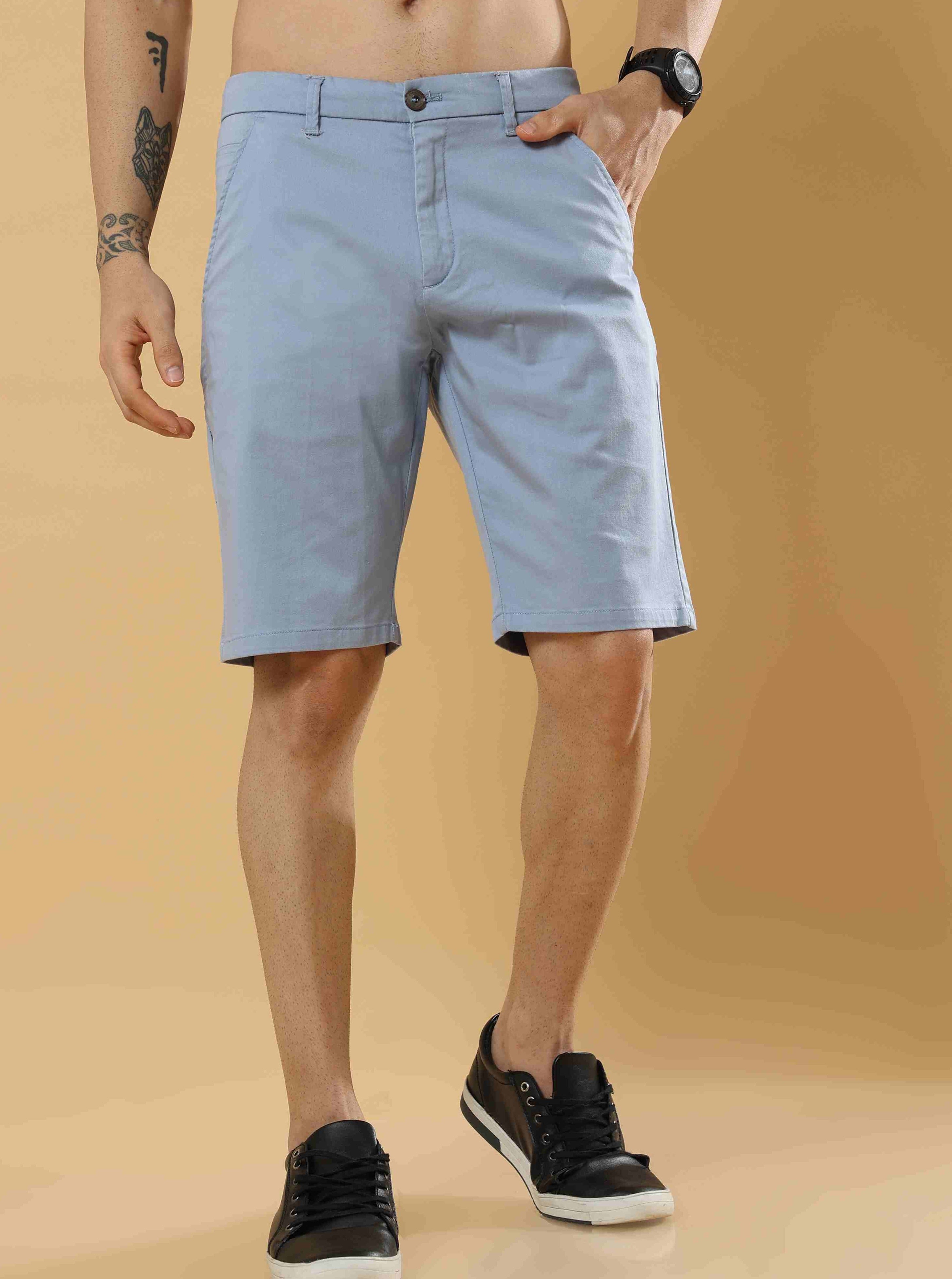 Light Blue Feather Feel Shorts