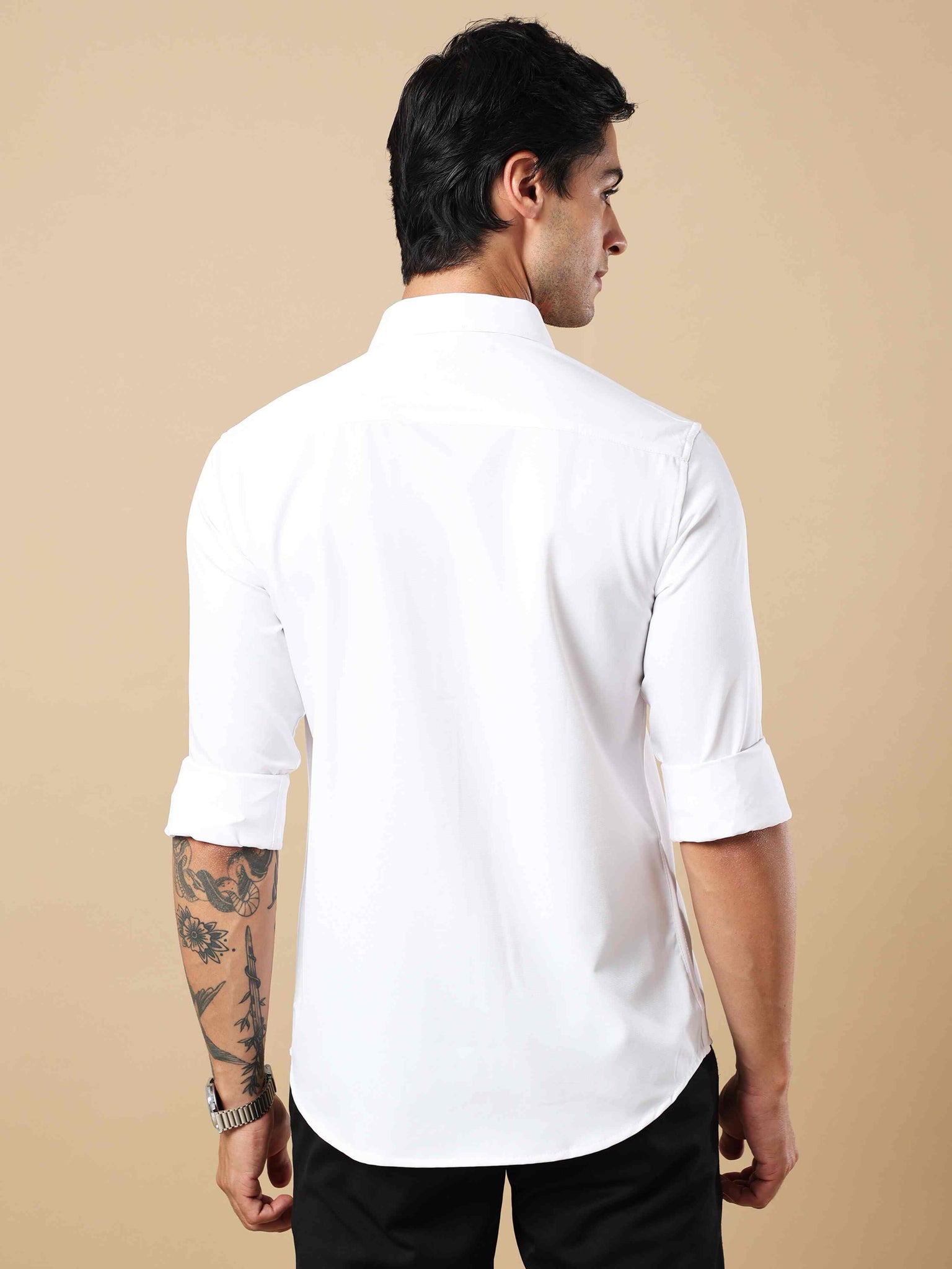 Neo Quad Foil Print White Shirt
