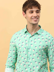 Green Fancy Dots Shirt