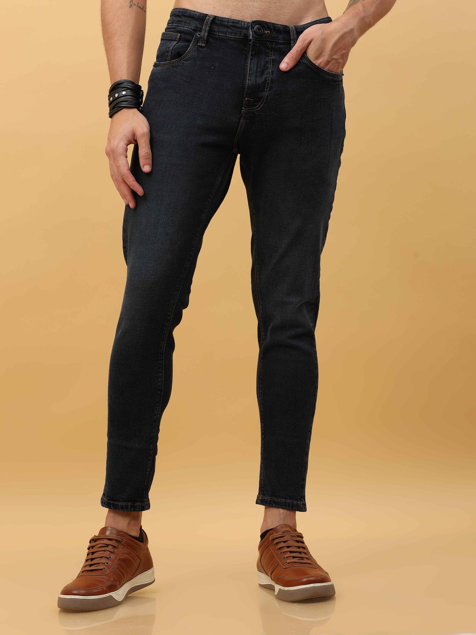 Sturdy Black Denim Jeans