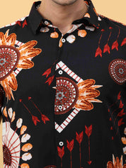 Black Tribal Printed Shirt