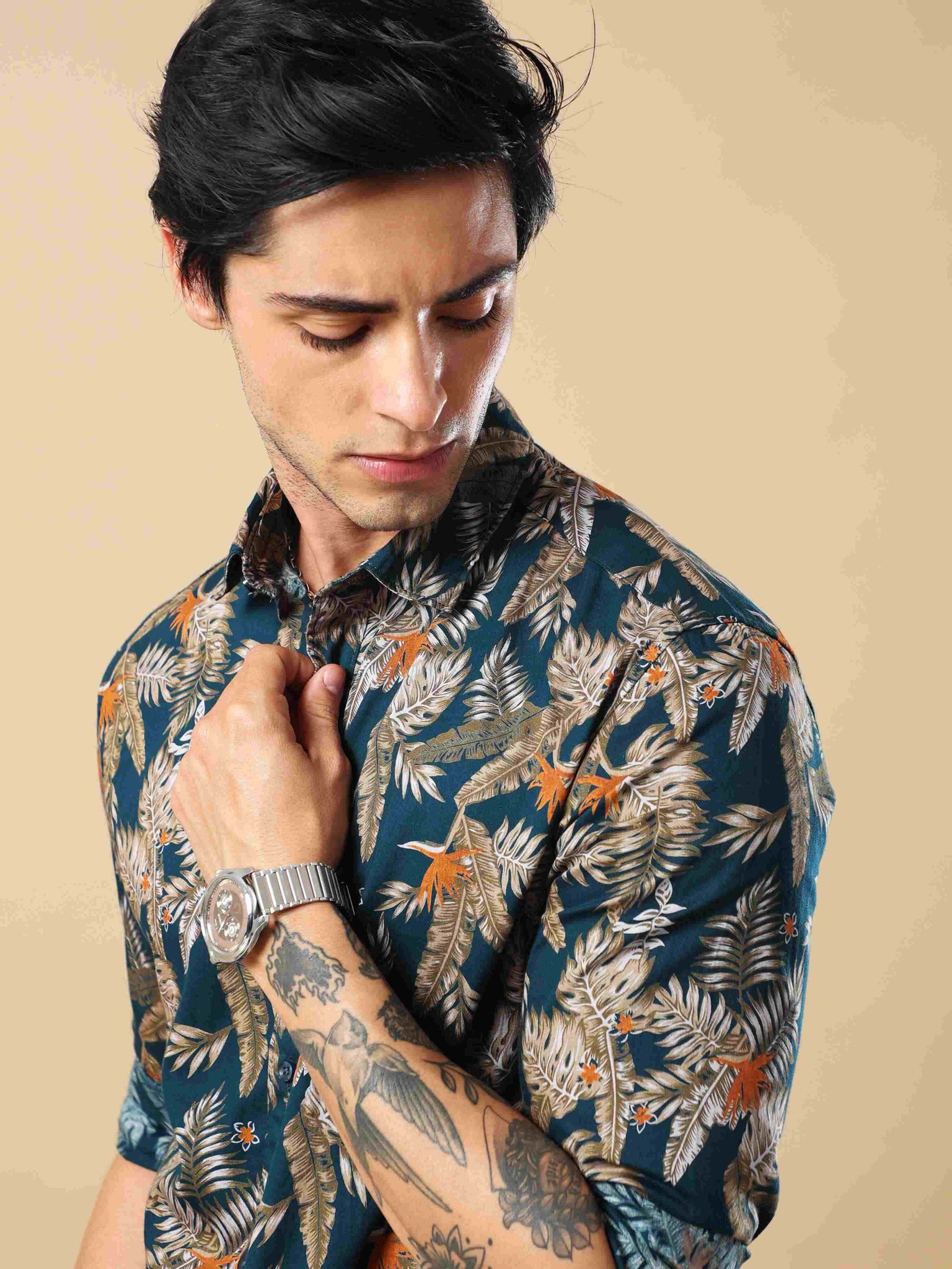 Tropical Palm Turquoise Shirt