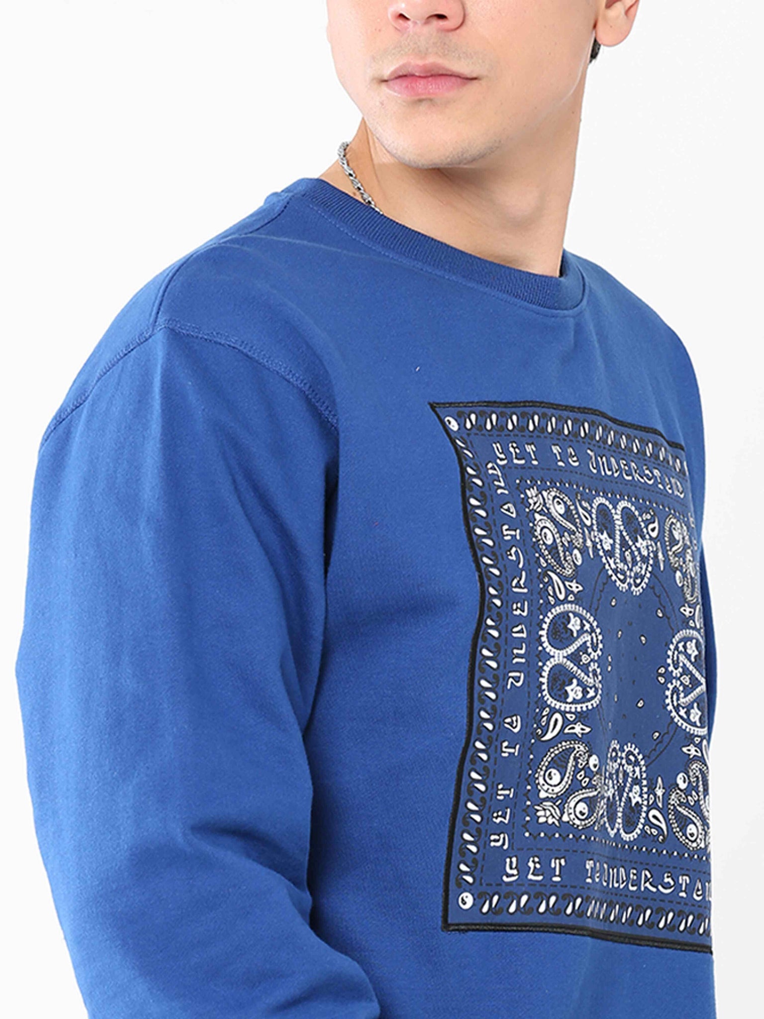 Blue bandana hoodie clearance sweater