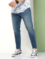 Whales Blue Skinny Jeans for Men