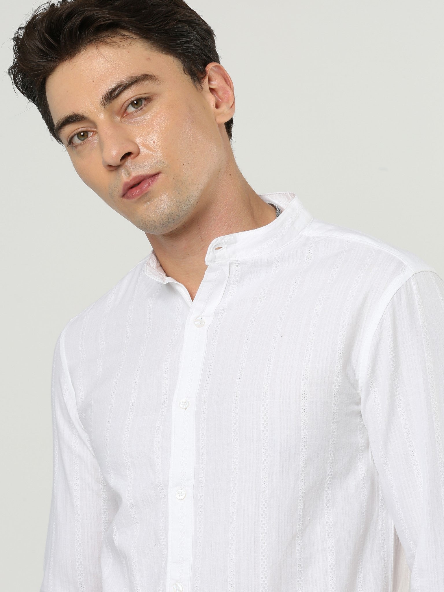 Diamond Lattice White Shirt