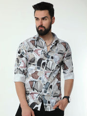 Geo Grey Print Shirt