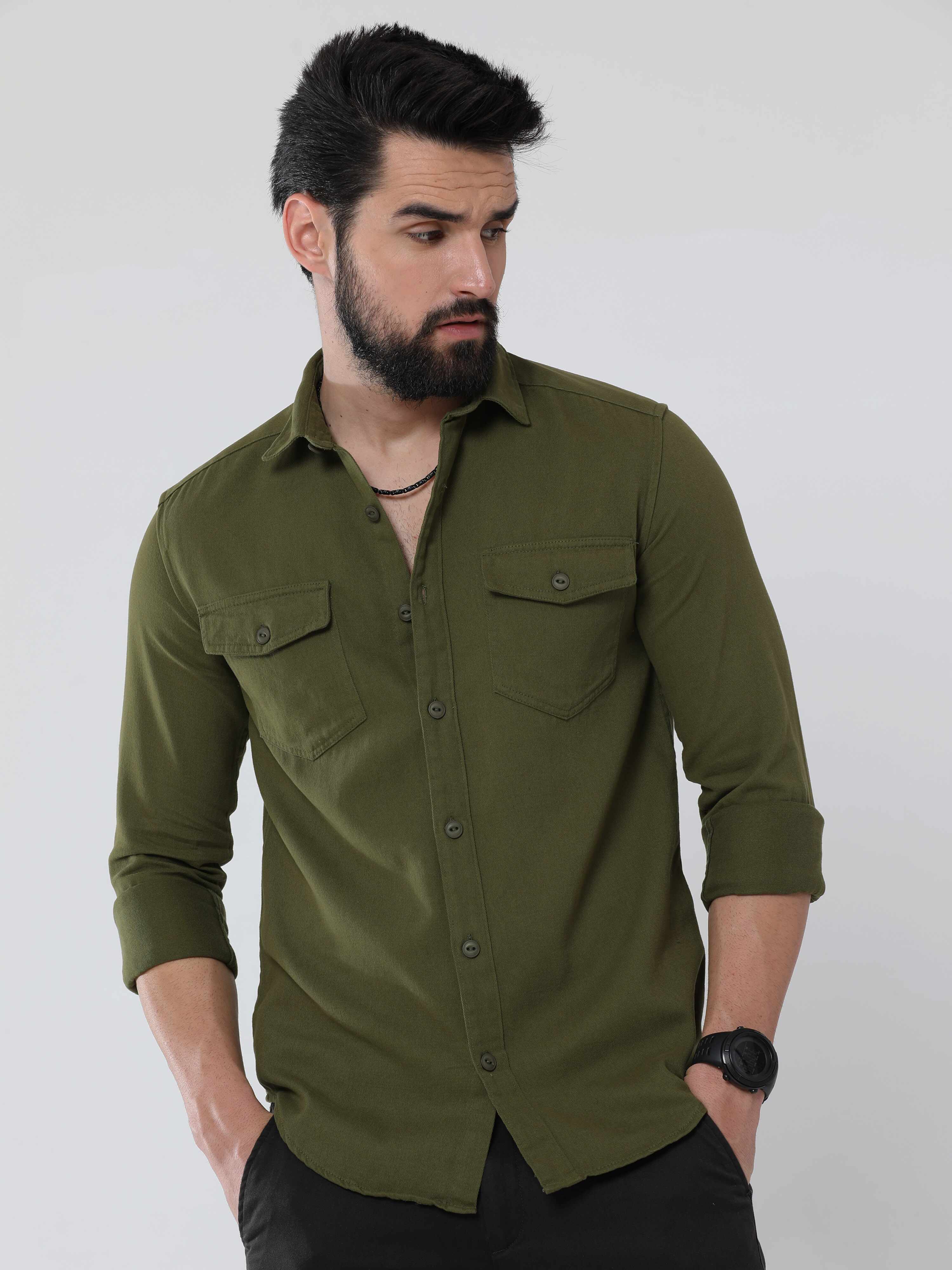 Shop Lumberjack Crocodile Green Shirt Online – Badmaash
