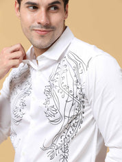 AMQ White Flower Shirt